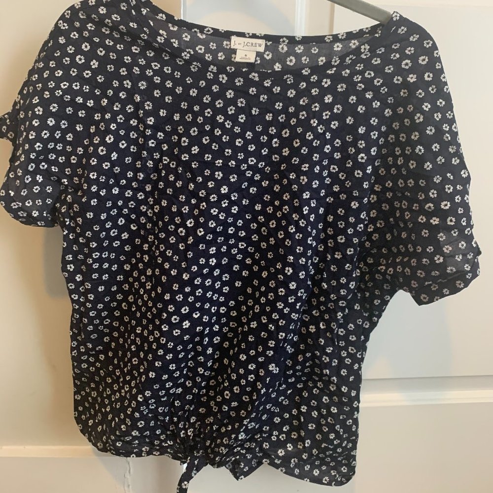 J. Crew Tie-bottom tee